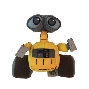 Disney Parks Pixar Wall-E Plush 8" Yellow Robot Wally Stuffed Animal Toy